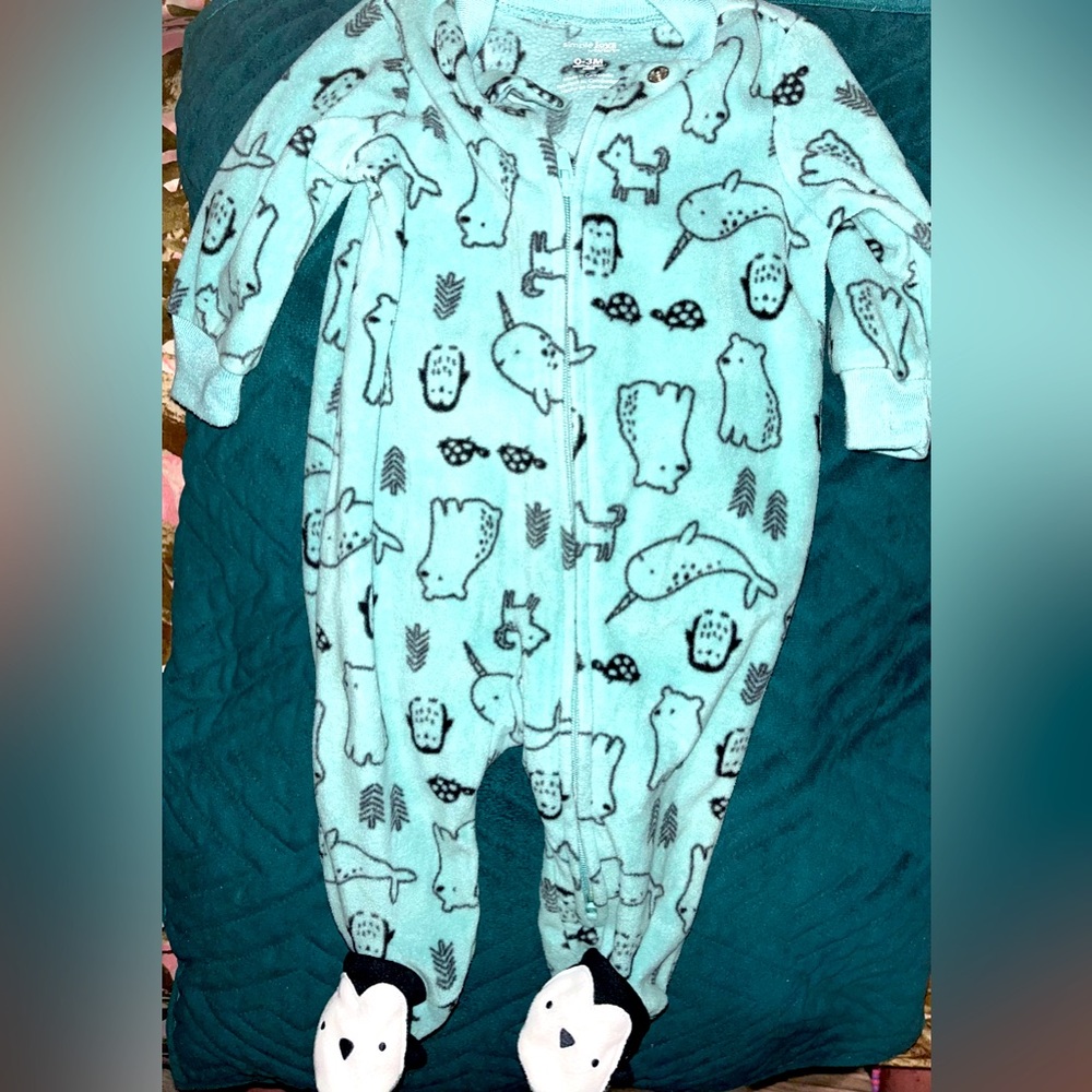 0-3 months footed pajamas